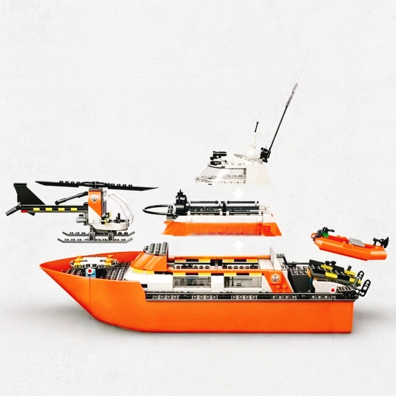 742PCS Rescue Boat Helicopter  - đánh giá và giá Lego Set City