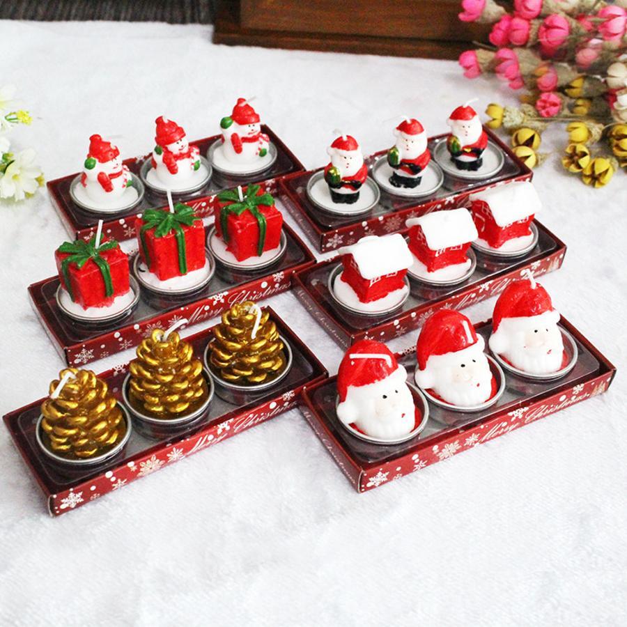 3Pcs Christmas Decorative Cand - đánh giá và giá Holiday Candle Set