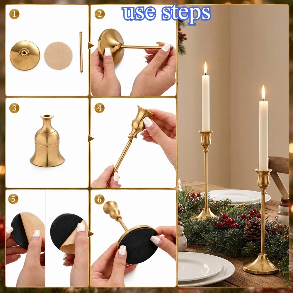 6 Sets Candle Holders Vintage  - đánh giá và giá Holiday Candle Set