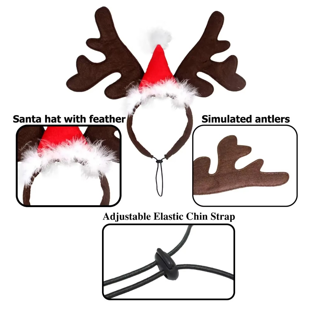 Pet Christmas Reindeer Antler  - đánh giá và giá Reindeer Antlers Headband