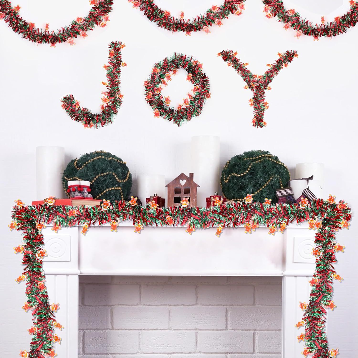 1--10PCS Festive Tinsel Garlan - đánh giá và giá Tinsel Garland Decoration